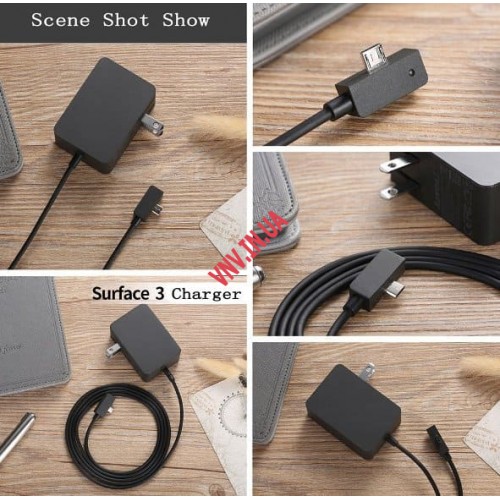 13W 5.2V 2.5A Wall Charger For Microsoft Surface 3 – Models 1623, 1624, 1645 – US Seller